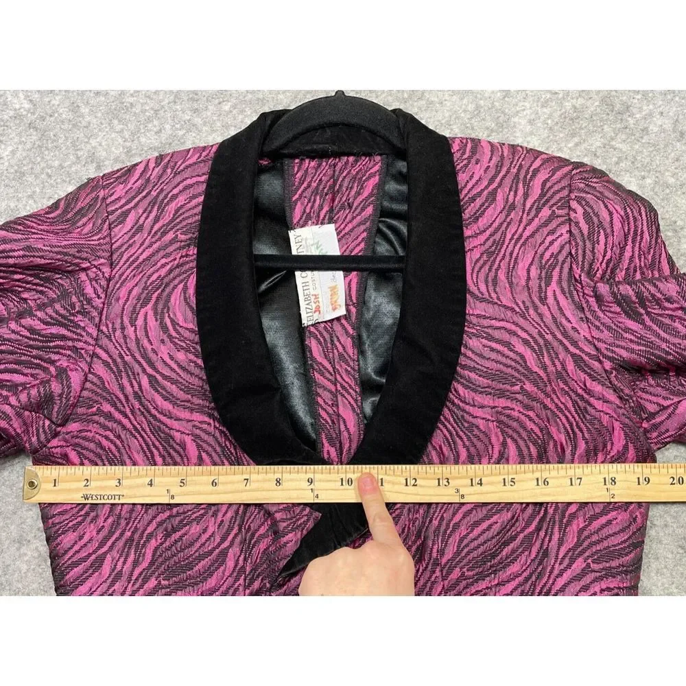 Vintage Elizabeth Courtney Bob Mackie Costumes Mens Jacket Theater Pink Black S